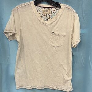 Free Planet Beige V-Neck Men's Tee